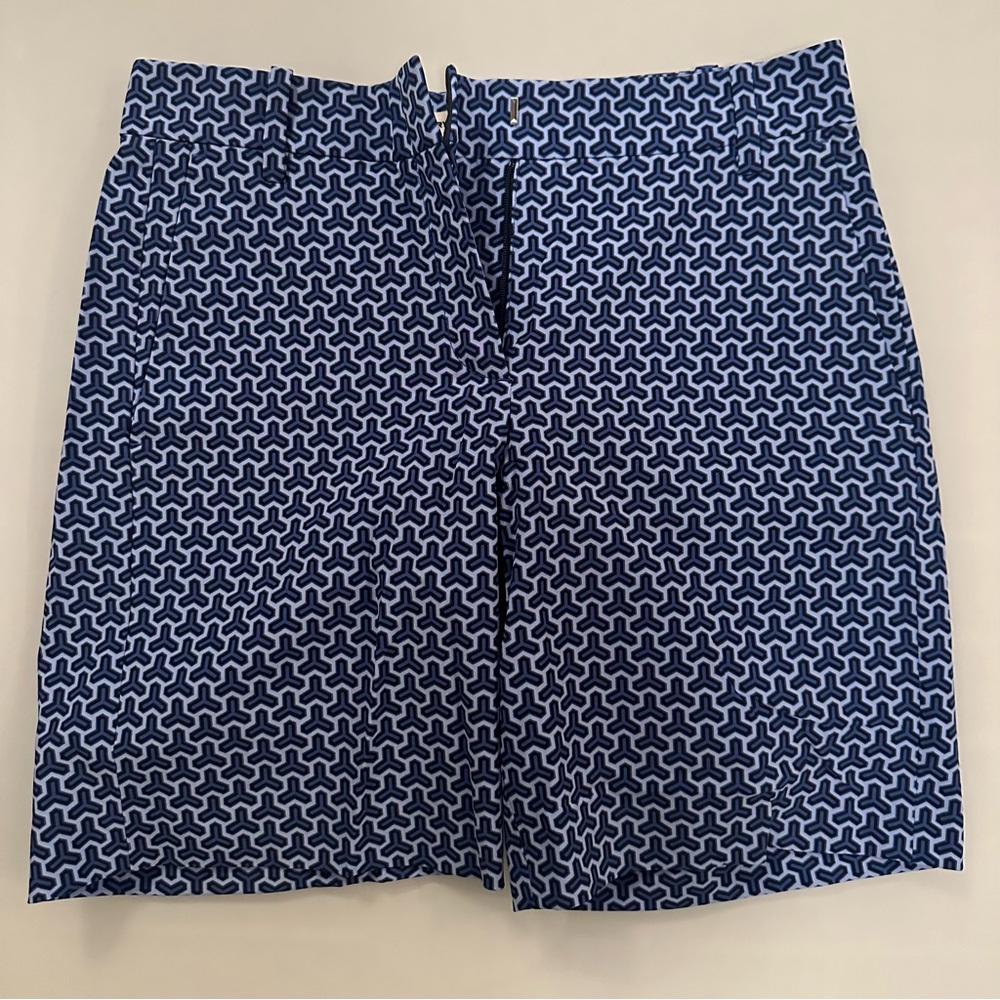 Tory Sport Navy and Light Blue Geometric Shorts